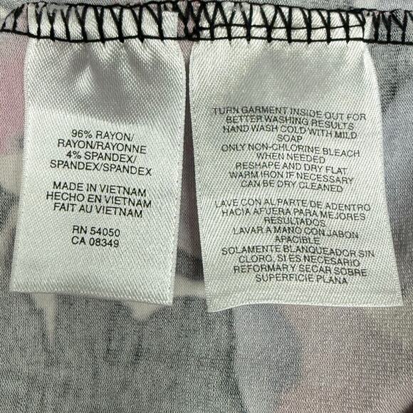 Anne Klein Floral Sleeveless Faux Wrap Dress V-Neck Midi Stretch Size Large NWOT - Picture 10 of 13